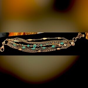 Turquoise and Sterling Silver multistrand bracelet